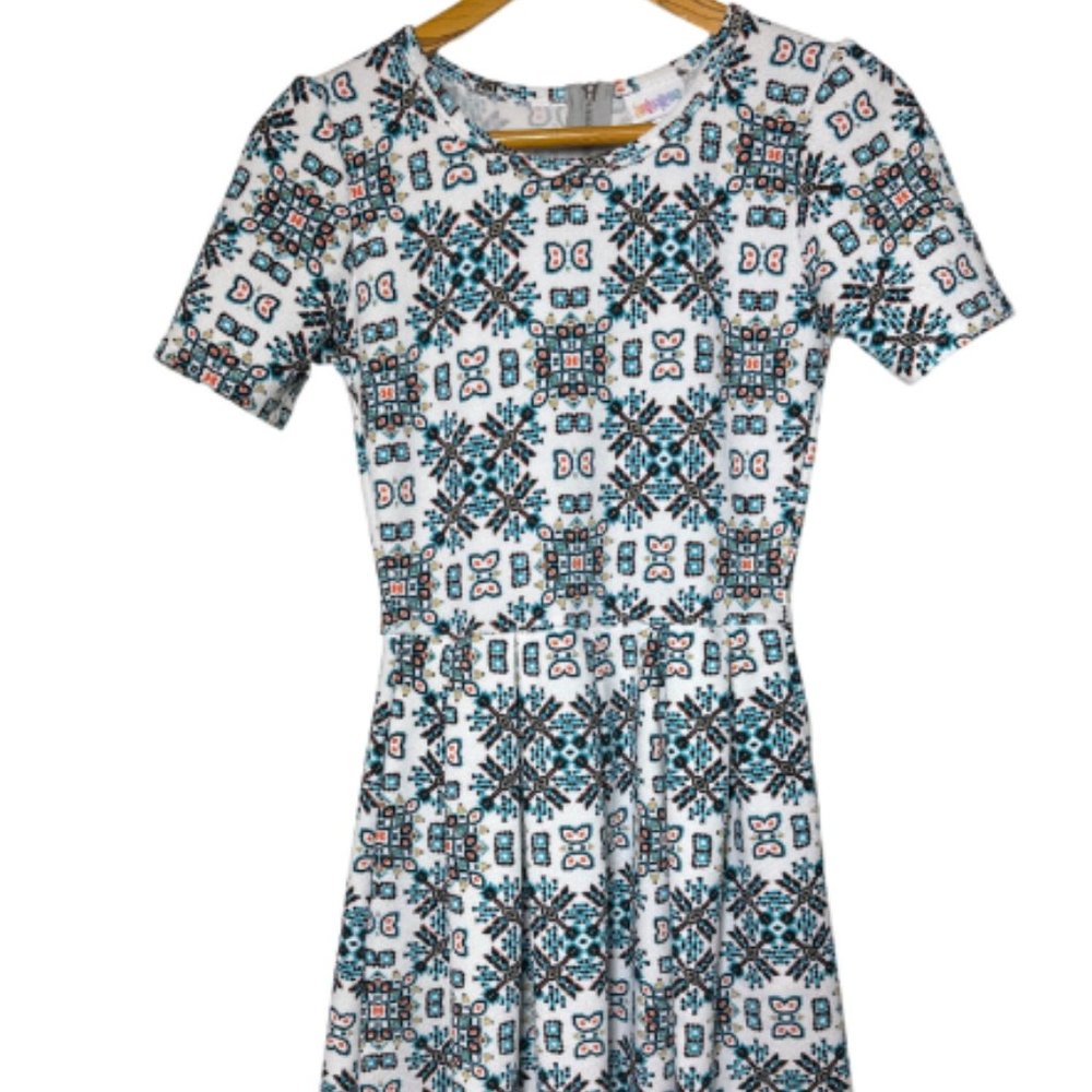 Geometric Southwest Butterfly LulaRoe Ameila Dress